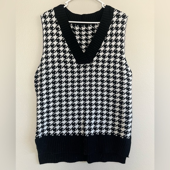 Oversized houndstooth vest - Picture 4 of 8